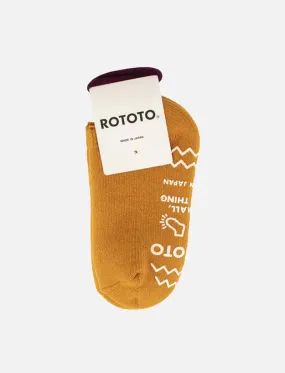 RoToTo Pile Slipper Socks Dark Yellow