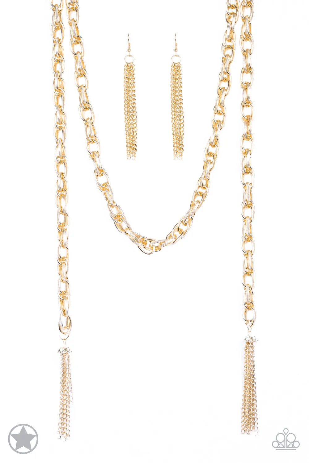 SCARFed for Attention Gold Necklace Set