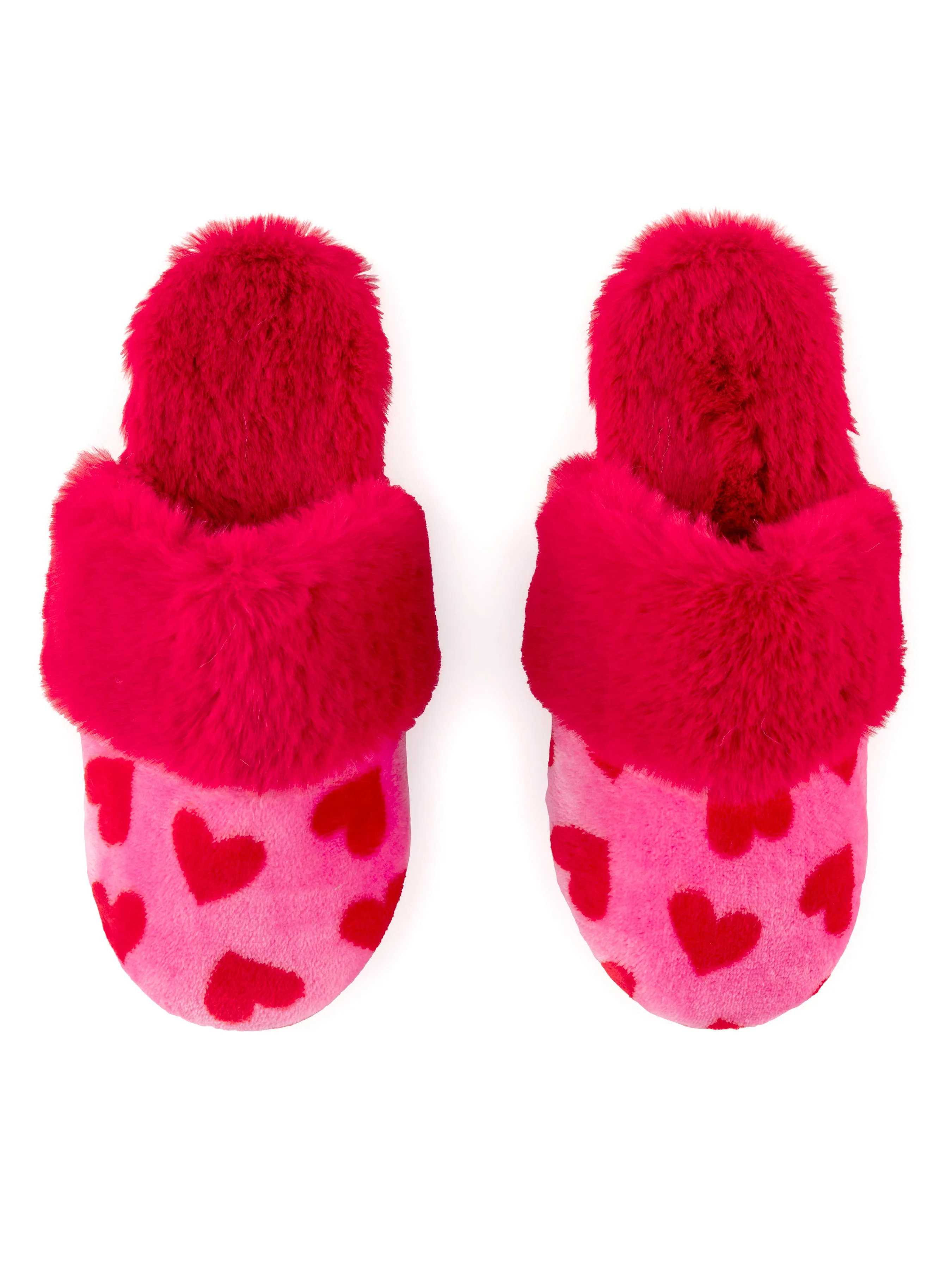 Shiraleah Felicity Hearts Slippers, Red