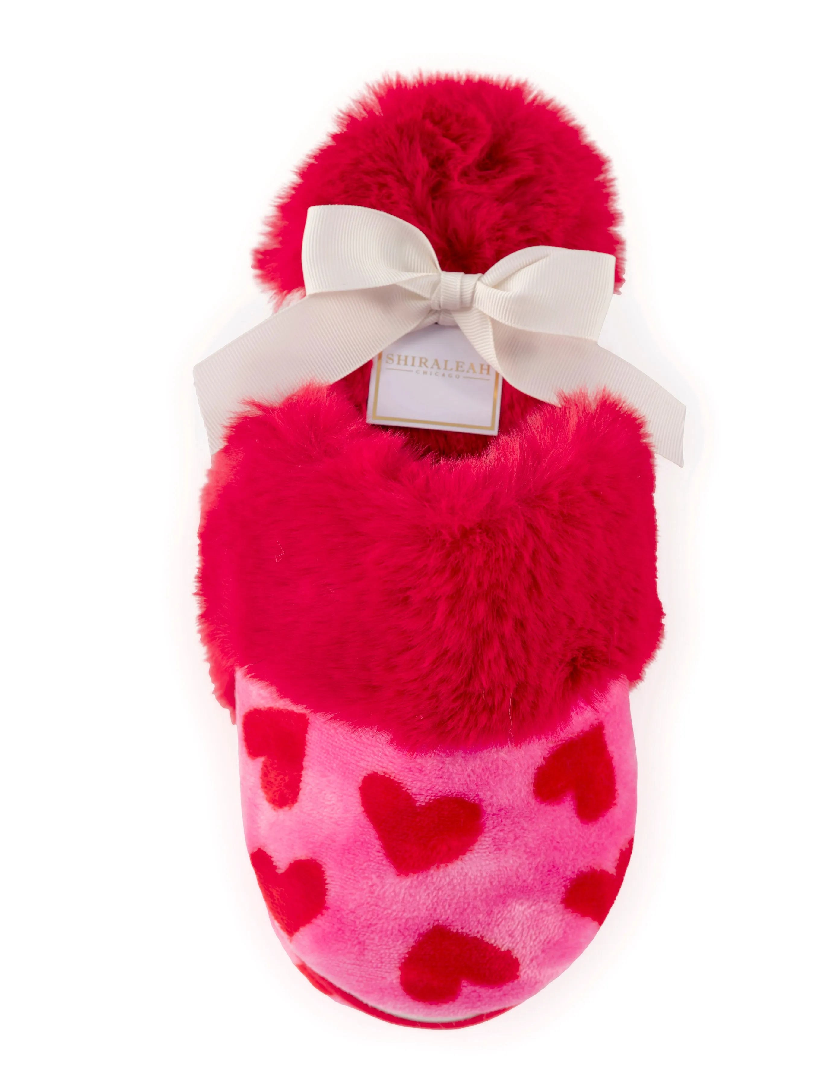 Shiraleah Felicity Hearts Slippers, Red