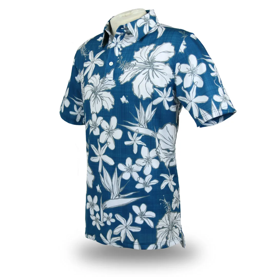 Sketchy Deep Blue - OGA Men's Polo - Deep Blue