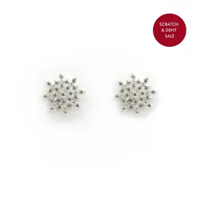 Snow Flake Silver Stud Earrings - Sample