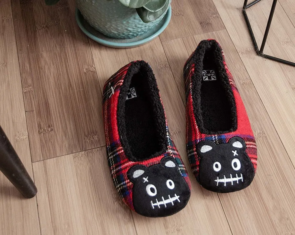 Tartan Punk Rock Panda Slipper