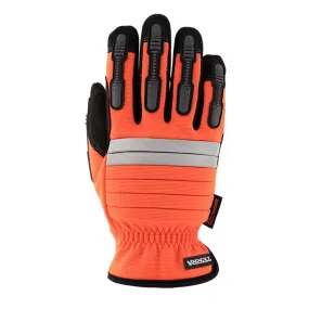 Terra Men's Hi Vis Lined Mechanic Gloves 789101 - Orange