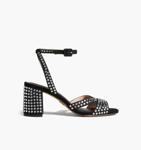 The Lafayette Sandal - Black Suede Rhinestone