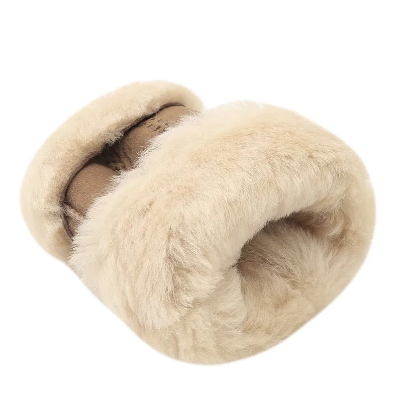 UGG Fluffy Fingerless Wool Mittens