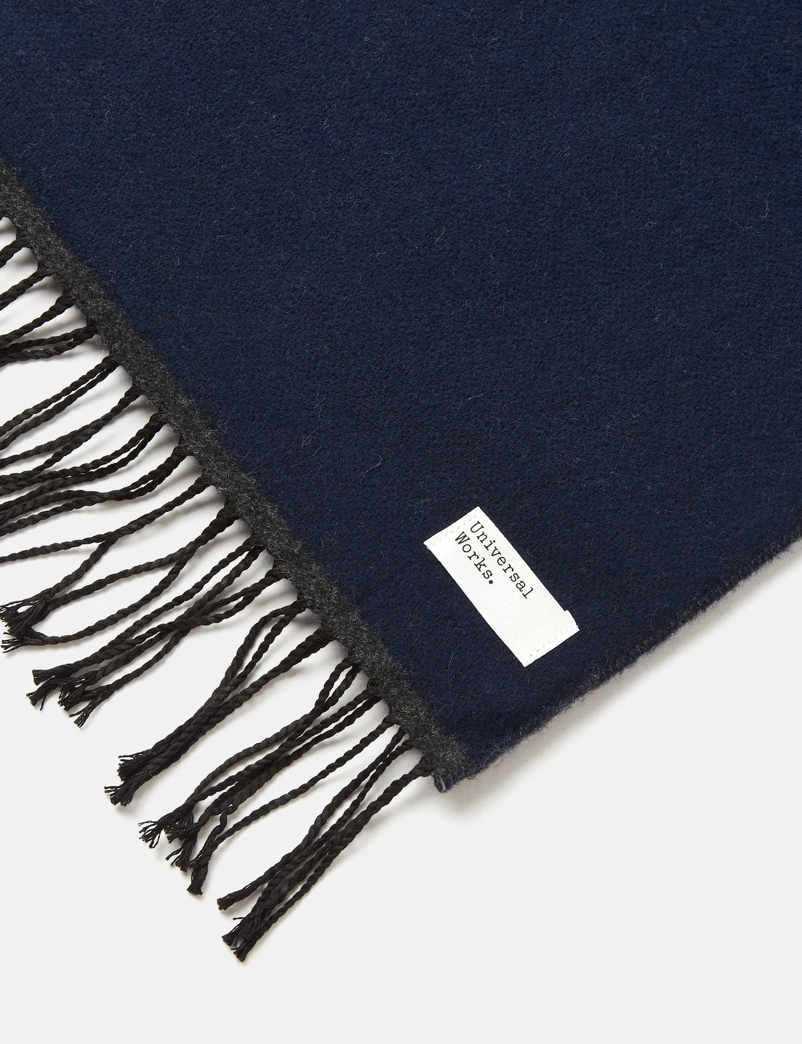 Universal Works Scarf - Navy Blue/Charcoal Grey