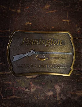 1976 Vintage Collectible Remington Belt Buckle - Classic Western Americana Style