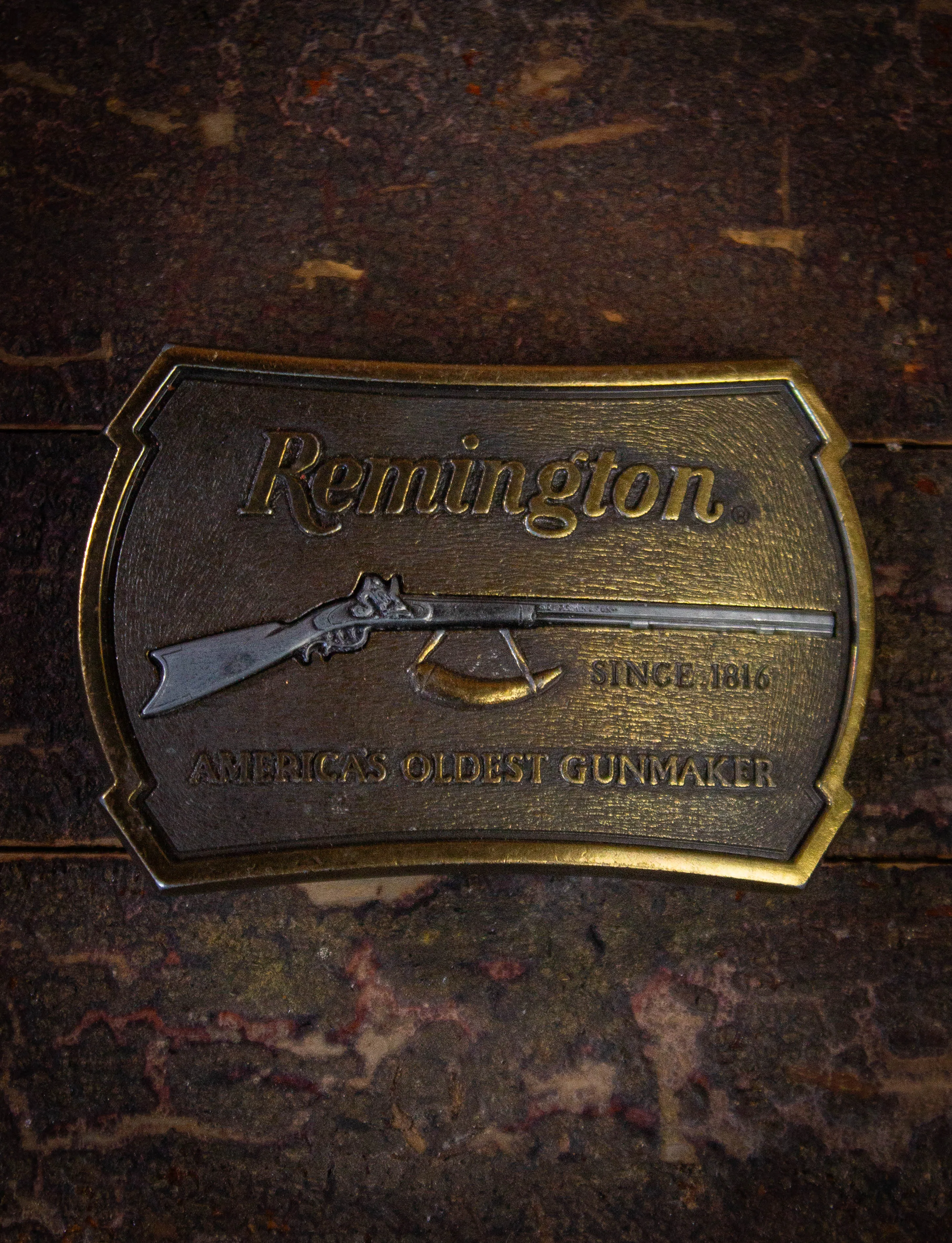 1976 Vintage Collectible Remington Belt Buckle - Classic Western Americana Style