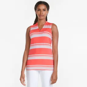 Women's CLOUDSPUN Valley Stripe Sleeveless Golf Polo