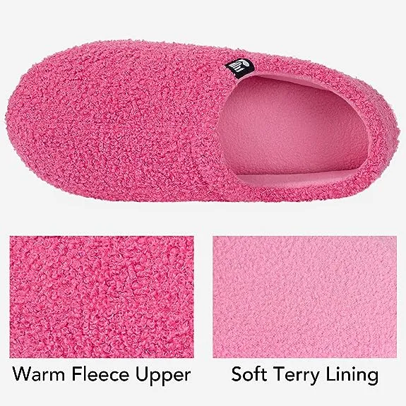 Women's Fuzzy Fleece Closed Back Indoor Slipper