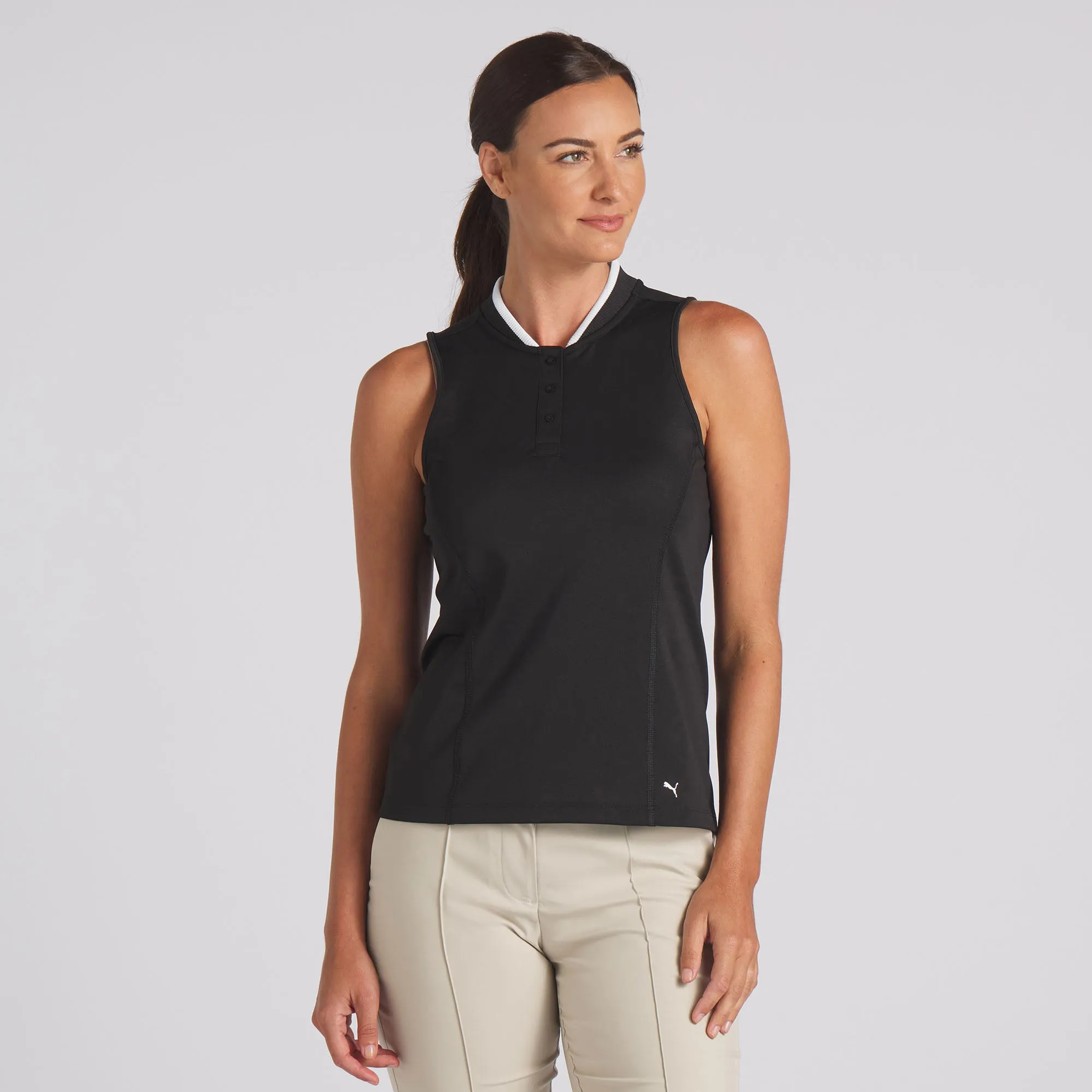 Women's Range Pique Sleeveless Golf Polo