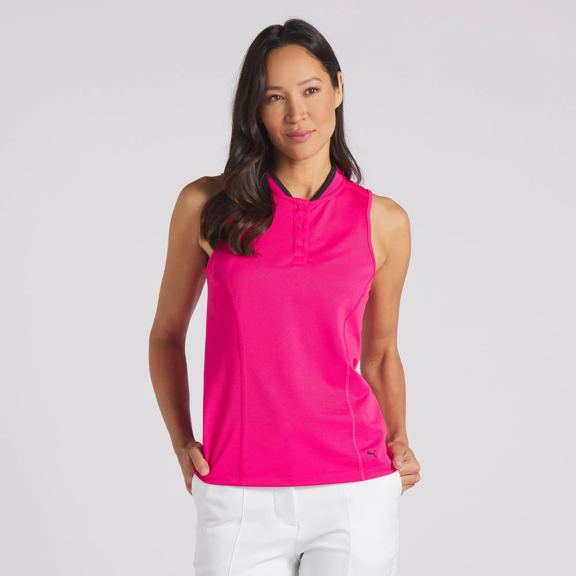 Women's Range Pique Sleeveless Golf Polo