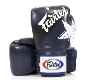 泰拳拳套 Thai Boxing Gloves : Fairtex BGV1 National Print Blue