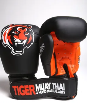 泰拳拳套 Thai boxing gloves: Tiger Signature Black & Orange